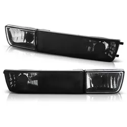 Klarglas Frontblinker / Nebelscheinwerfer passend für  VW Golf 3 91-97 / Vento 92-98 schwarz