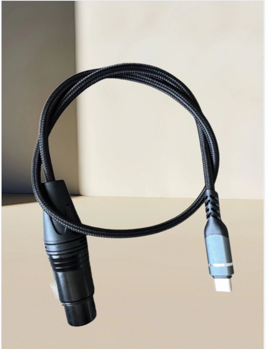 INF XLR Stecker auf Buchse Audiokabel – geschirmt, angelschnur-geflochtenes Kabel mit Legierungssteckern, phantomspeisung 1 m