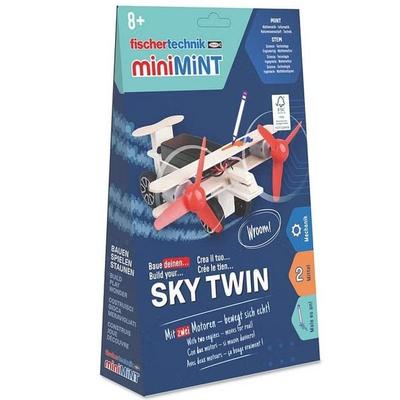 Fischertechnik 579981 - miniMINT, Sky Twin, Technik-Holzbausatz ab 8 Jahren