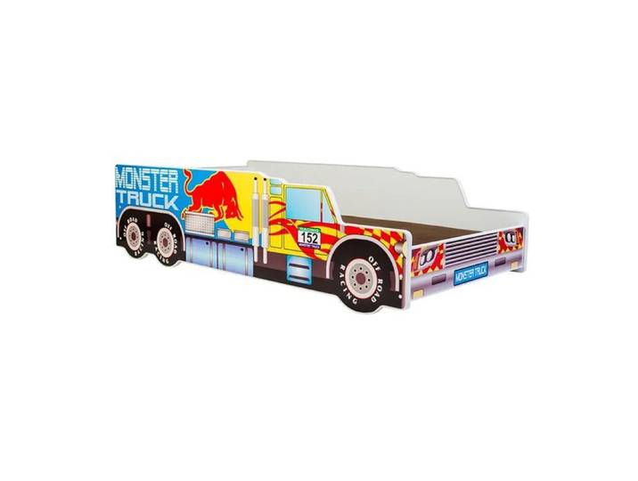 Lit enfant  MONSTER TRUCK  sommier avec matelas 140x70 cm