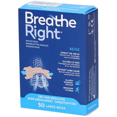 Breathe Right Tanned Neusstrips Large 30 St Pflaster