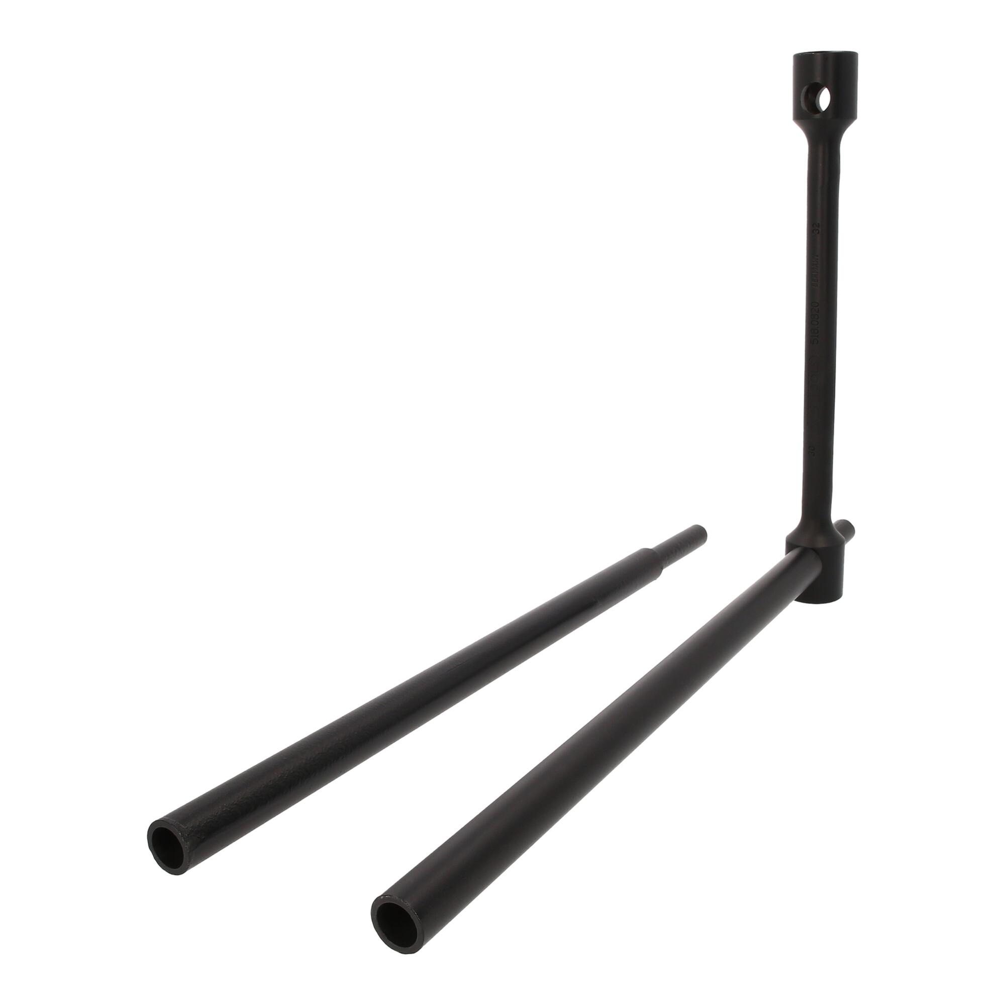 KS Tools Verlängerbarer LKW-Radmutternschlüssel, 3-tlg, 30 x 32 mm (518.0820)