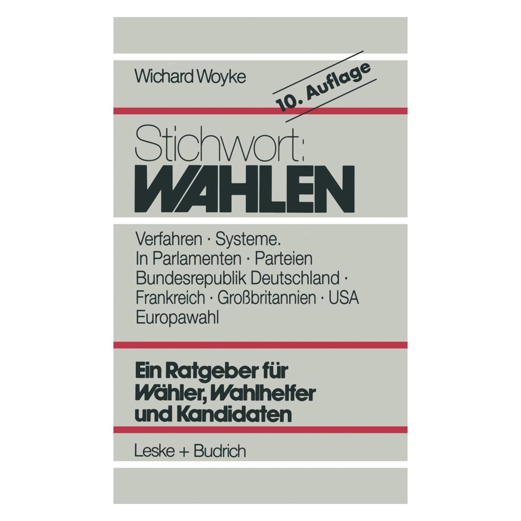 VS Stichwort: Wahlen (Deutsch, Softcover, Wichard Woyke) (55525796)