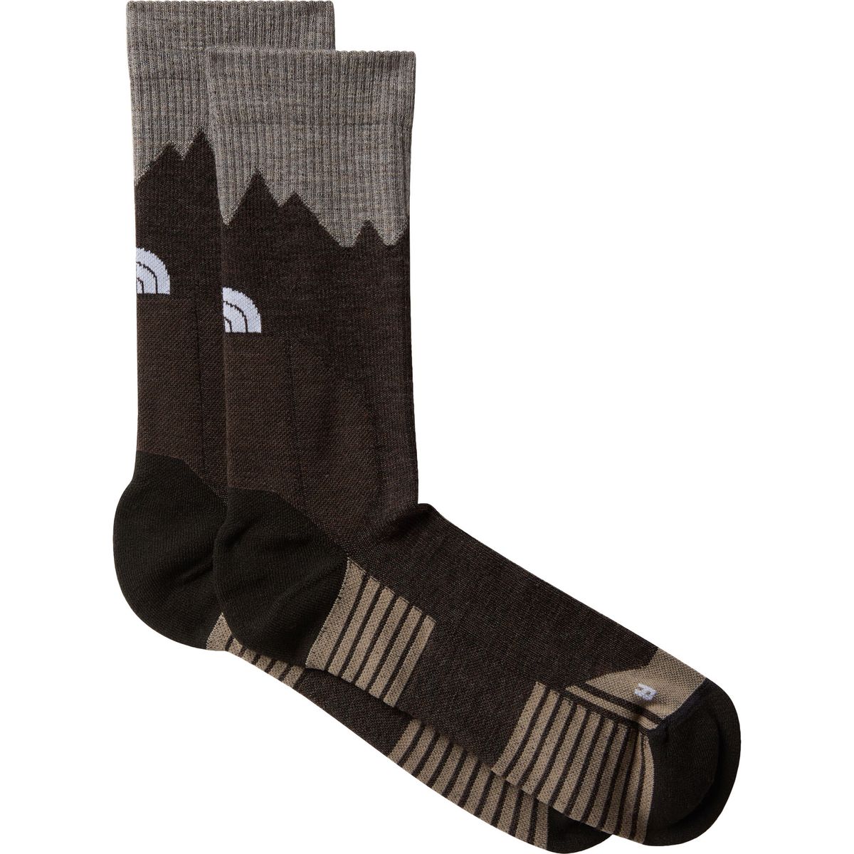 The North Face Mountain Hiking Crew Sock smokey brown/mushroom g (FUC) S NF0A8EGQFUC-S