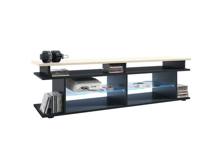 LOWBOARD Movie Platte des TV-Aufsatzes in Creme Hochglanz