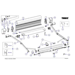 Thule Stützfuß für Markisenlänge 3,5 - 4,5m