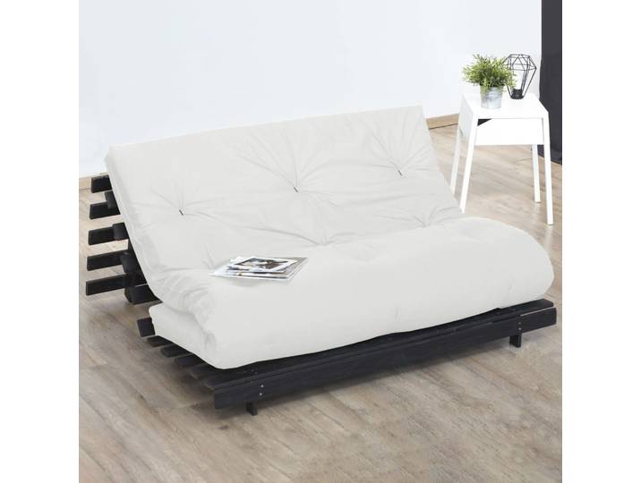 Matelas futon latex + fibres ecru 140x190