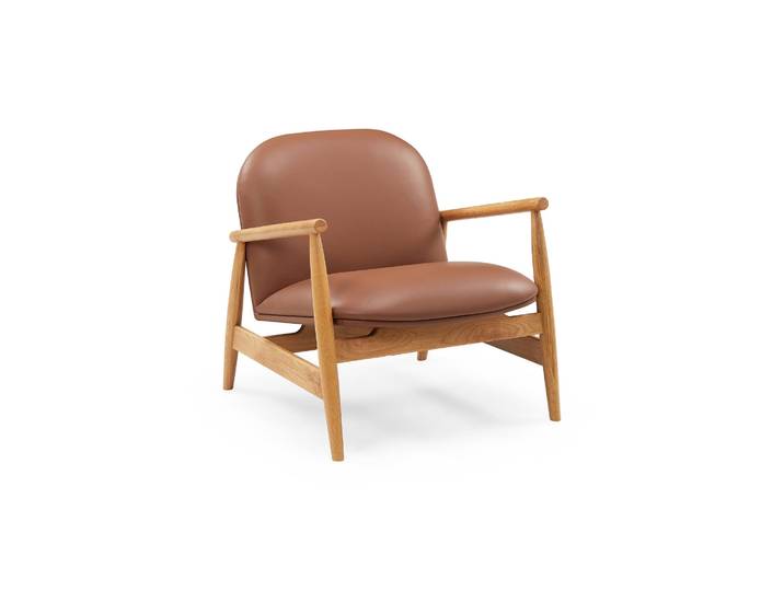 Olea Sessel, Eiche natur Leder cognac
