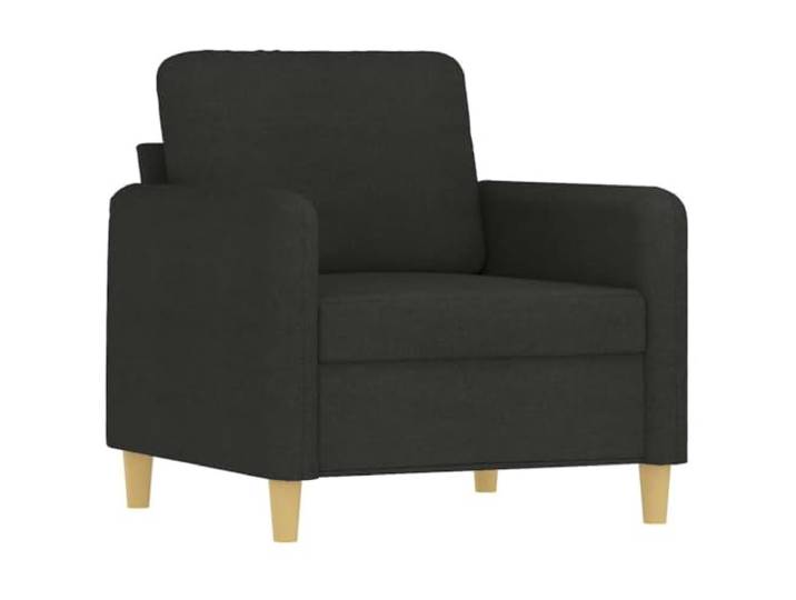 Todiikf Sessel Schwarz 60cm Sitzbreite Polstersessel Stoff Metall Modern Bequemer Polstersessel mit Metallgestell und dicker Schaumstoffpolsterung. Ideal zum Lesen im Wohnzimmer oder Schlafzimmer.