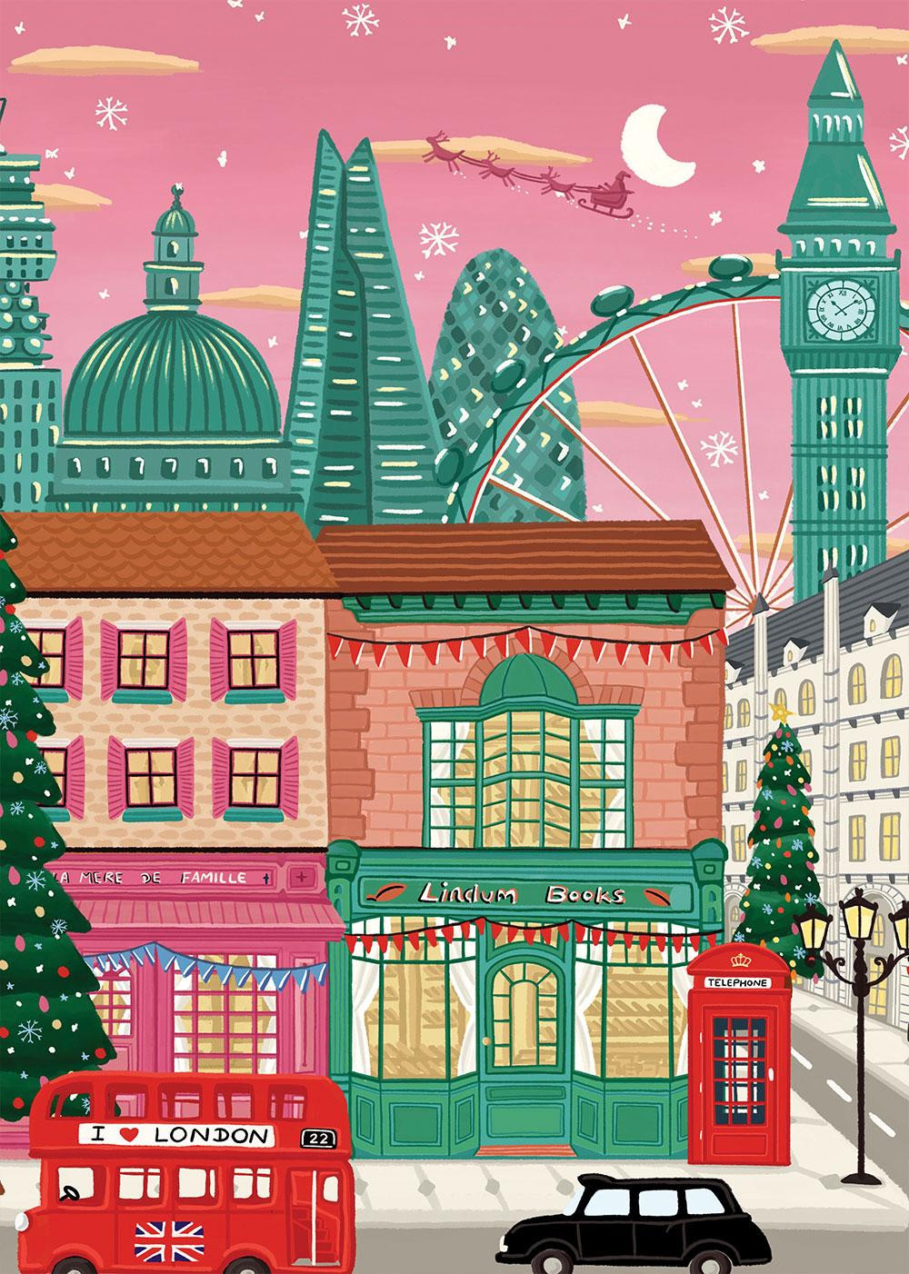 Pieces & Peace Puzzel Kerst in Londen 1000 stukjes