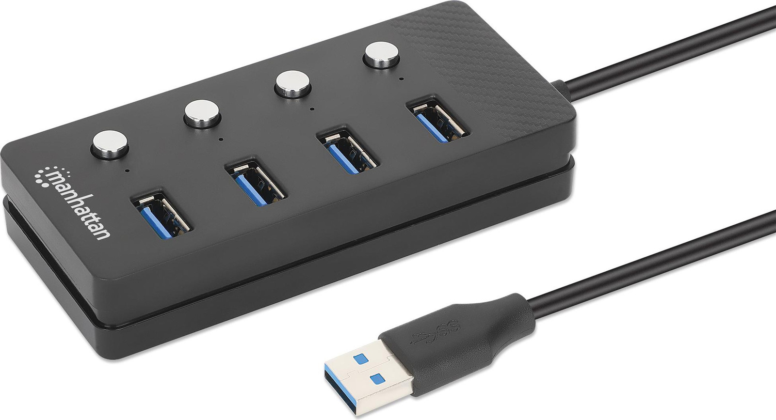 Manhattan 4-Port USB 3.0 Typ-A Hub zwart 180887