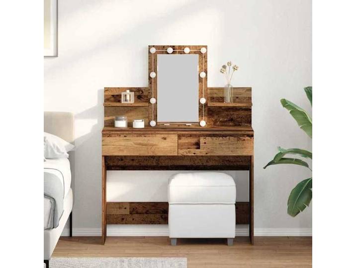 Automne/hiver  Marron Coiffeuse Bois Ancien 100x40x130cm - bois d'ingénierie - Adulte/enfant DEC7823223