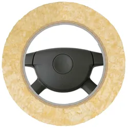 Lenkradbezug Lammfell beige