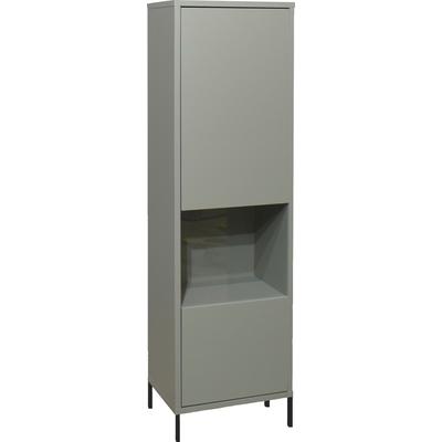 Vitrine MÄUSBACHER "Bonnie", grün (pine grün matt lack), B:41cm H:145cm T:32cm, Schränke, Vitrine, Vitrine mit Quadratgestell