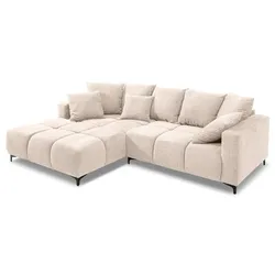 filippo Ecksofa Cleo Stoff Beige Creme