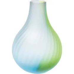 Iris Vase, blau-grün matt