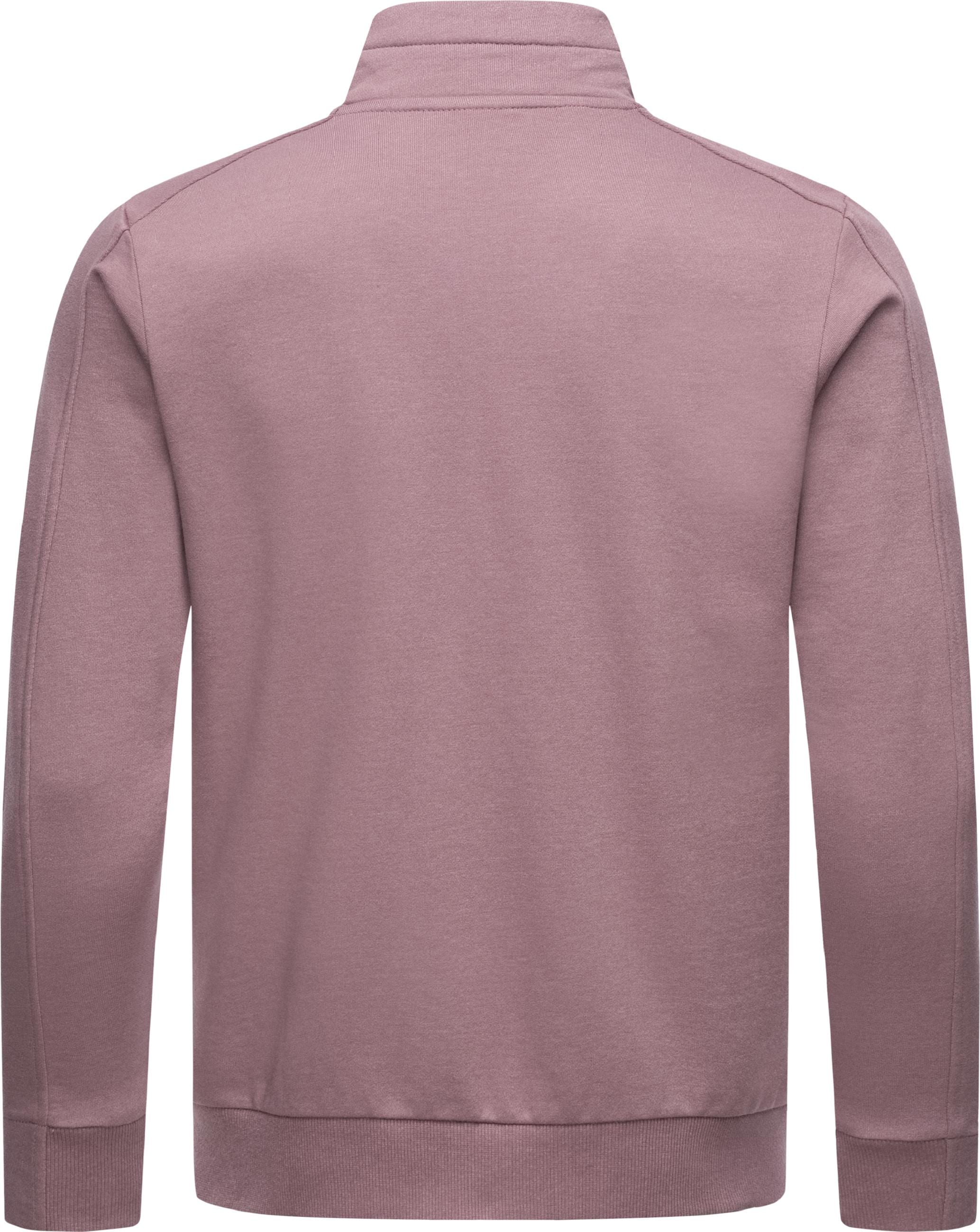 Sweatjacke RAGWEAR "Sweatjacke Miet", Herren, Gr. 3XL, rosa (mauve), Obermaterial: 55% Baumwolle CO. 45% Polyester PES., Sweatjacken Sweatjacke
