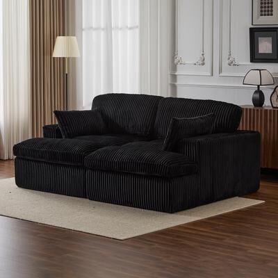 Kodotan sofa Double Chaise Lounge Chair Indoor,Oversized Upholstered Sleeper Cloud Couch,Deep Seat Sofa Bed,Corduroy Reading Chair Required