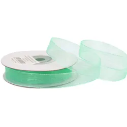 Creativery 12mm Organzaband 25m Chiffonband Schleifenband Geschenkband Deko Stoffband Mint