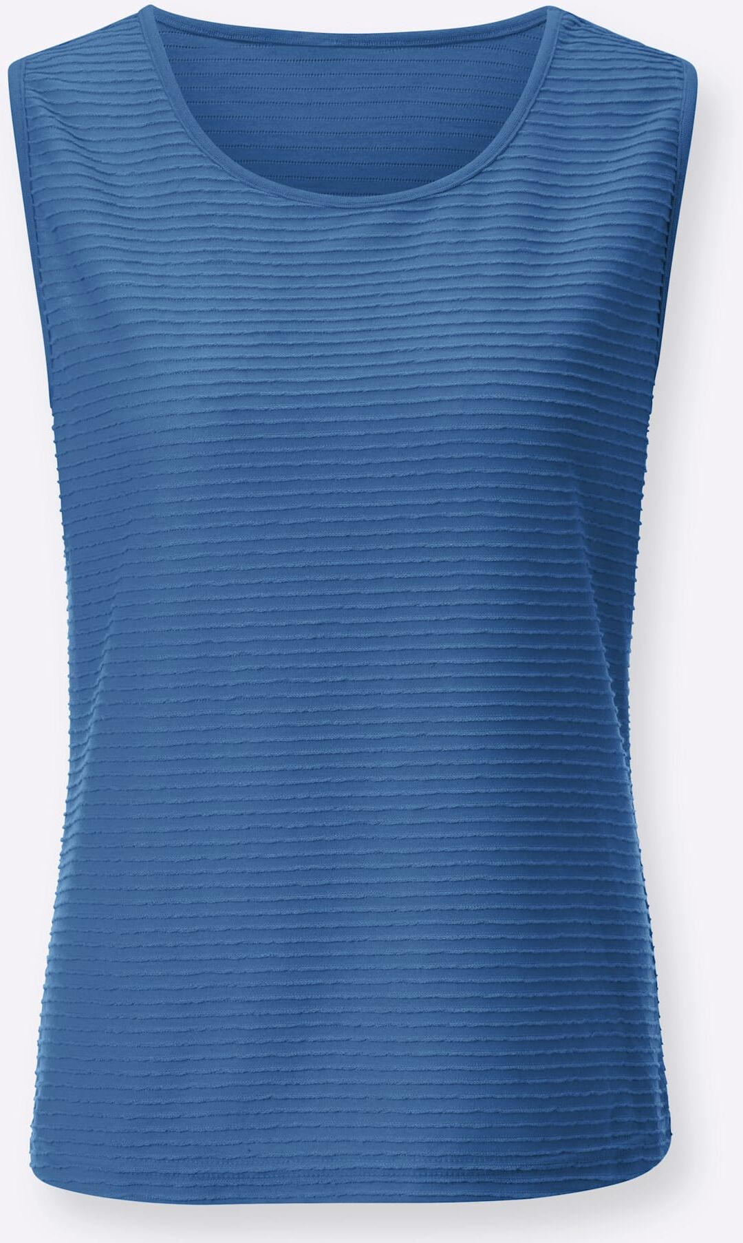 T-Shirt CASUAL LOOKS "Shirt-Set", Damen, Gr. 48, blau (mittelblau), 100% Polyester, unifarben, Rundhals, Shirts T-Shirt mittelblau 48