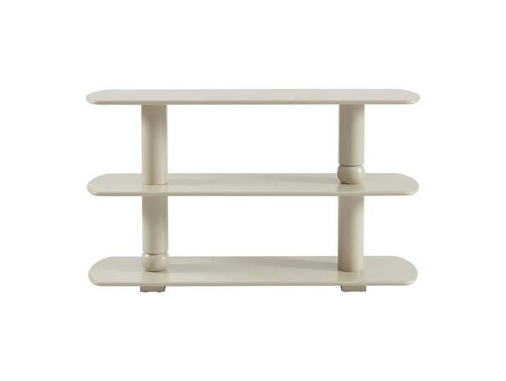 Vente-Unique Regal - 140 cm x 35 cm - holz - beige Topawa, Beige, Holz, Oval, 140x80.5x35 cm, Wohnzimmer, Regale, Bücherregale
