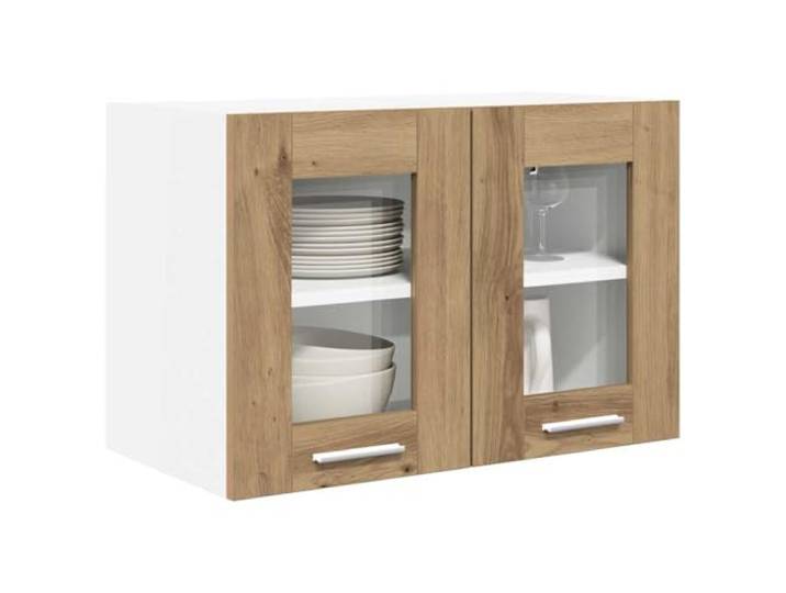 KTHLBRH Riga Hängeschrank 2 Stück Eiche Handwerk 60 x 31 x 40 cm Mehrschichtiges Holz, 2 Scharniertüren, großer Stauraum, für Utensilien und Töpfe, einfache Wartung