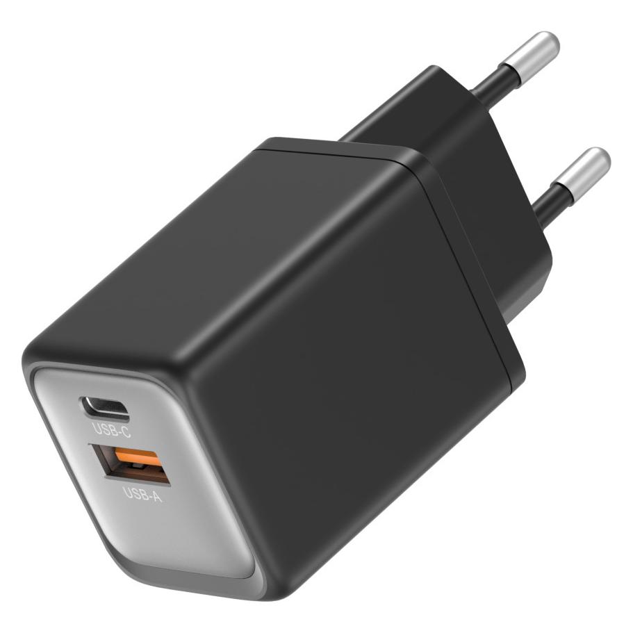 FoneKit 48W GaN PD Power Adapter, USB-C + USB-A, black (48 W, 2 Ports) (54378501)