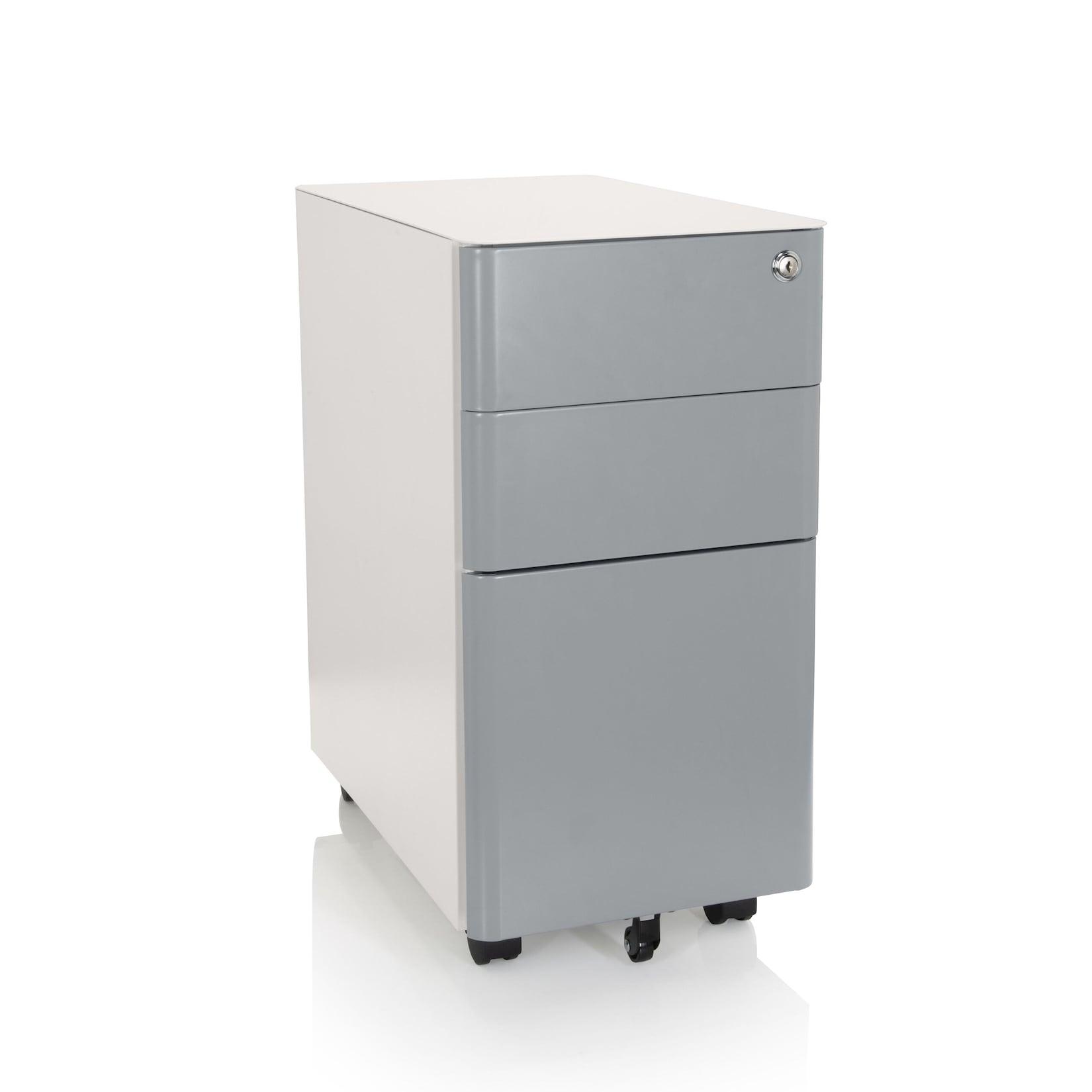 hjh OFFICE Rollcontainer COLOR I Stahl