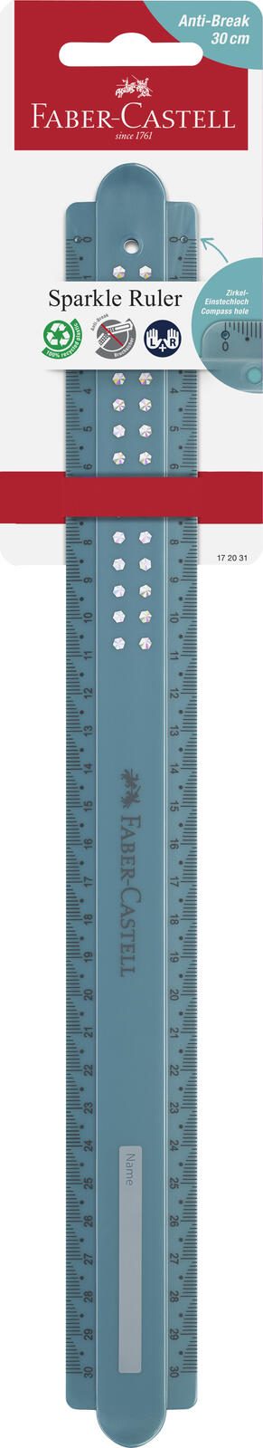 FABER-CASTELL Lineal Sparkle 30 cm ocean 172031