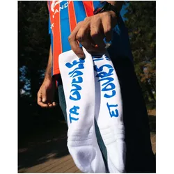 Les Frères Chaussettes, Unisex, Sportsocken, Ta Gueule Et Cours (35 - 38), Blau