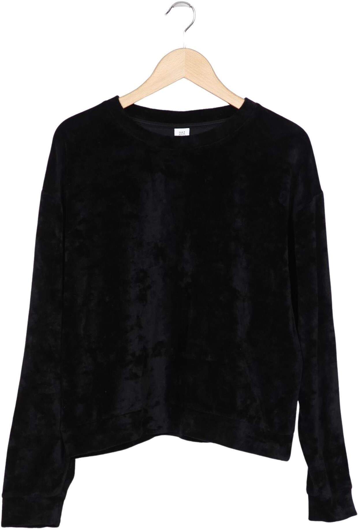 Kauf dich glucklich Damen Sweater, Schwarz, Gr. L, Baumwolle / Synthetik - Second Hand