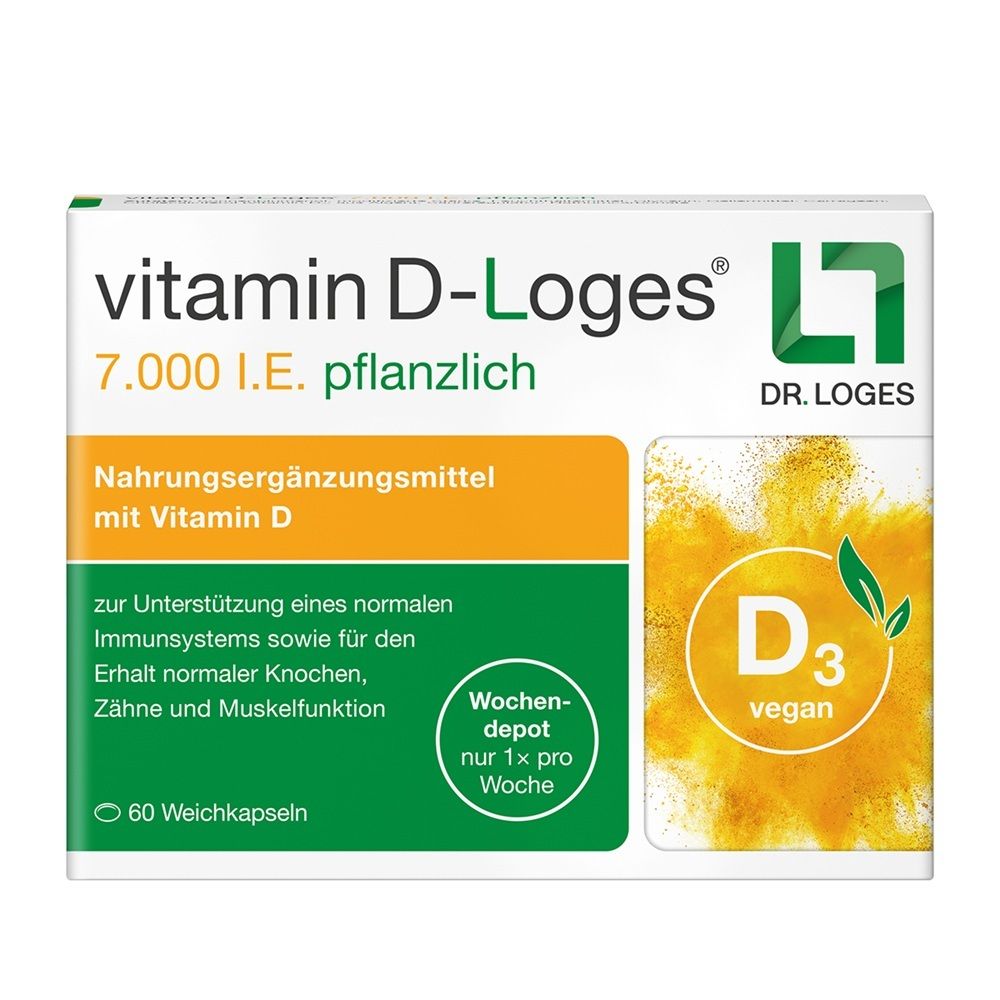 Vitamin D-Loges 7.000 I.e. pflanzlich Wochendepot 60 St Weichkapseln