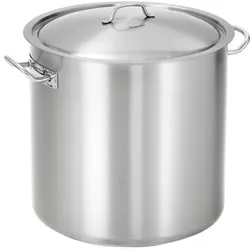 Equipementpro Professioneller dreiwandiger Edelstahl-Kochtopf mit Deckel – 98 Liter
