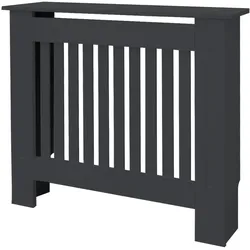 ML-Design ECD Germany Heizkörperverkleidung Landhausstil 78x19x82 cm Anthrazit, MDF lackiert, Heizungsverkleidung Heizkörperabdeckung für Wohnzimmer &