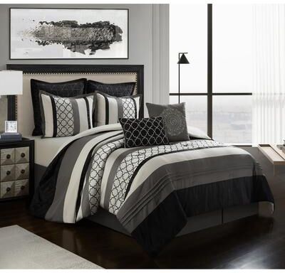 Nanshing Avalon Trellis 8-Piece Moroccan Print Comforter Set
