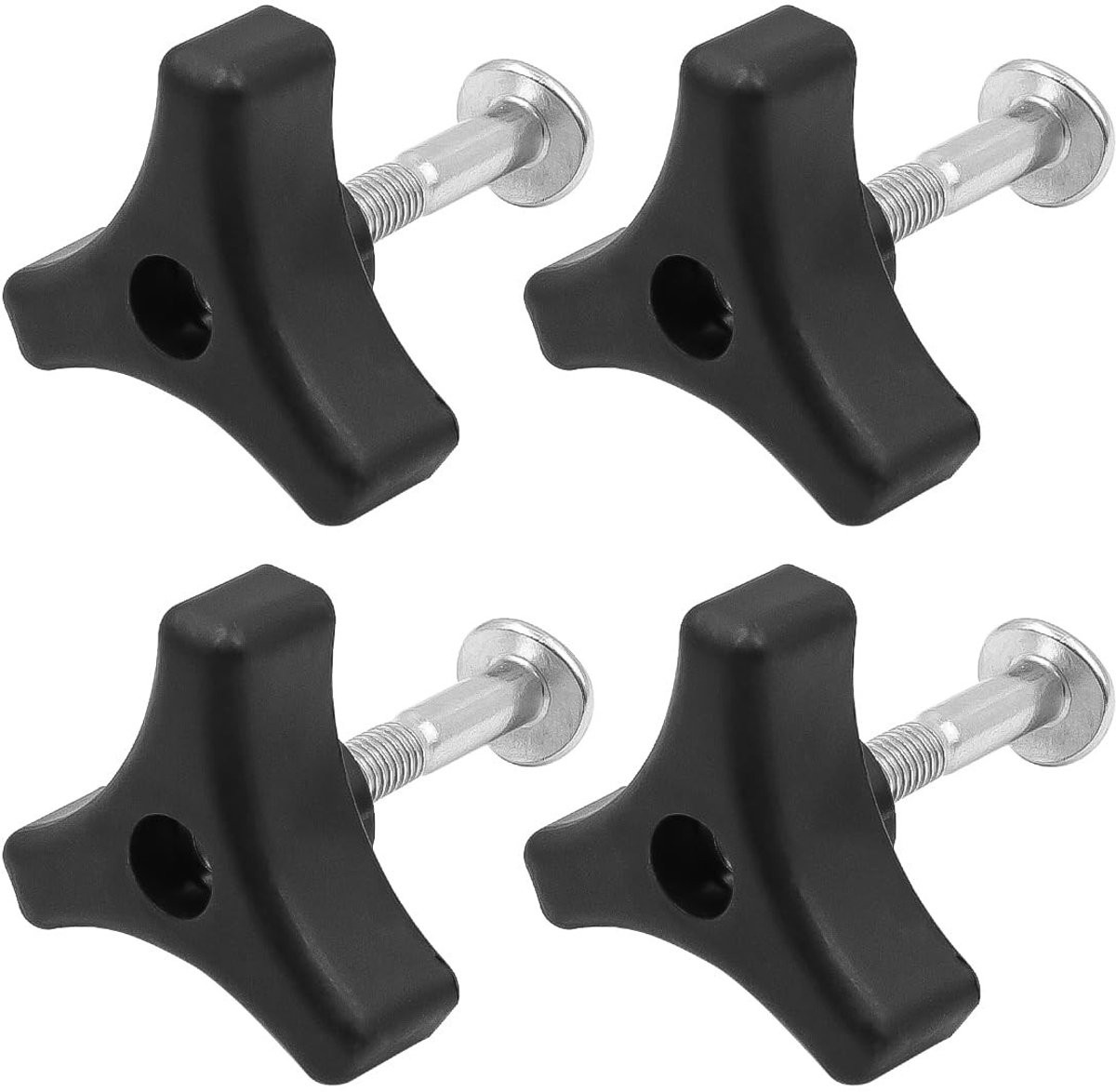 Dailygoody Universele gereedschapsvleugelmoeren - 4-delig - Galvanised - Zwart