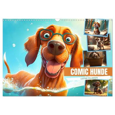 Comic Hunde (Wandkalender 2027 DIN A3 quer), CALVENDO Monatskalender