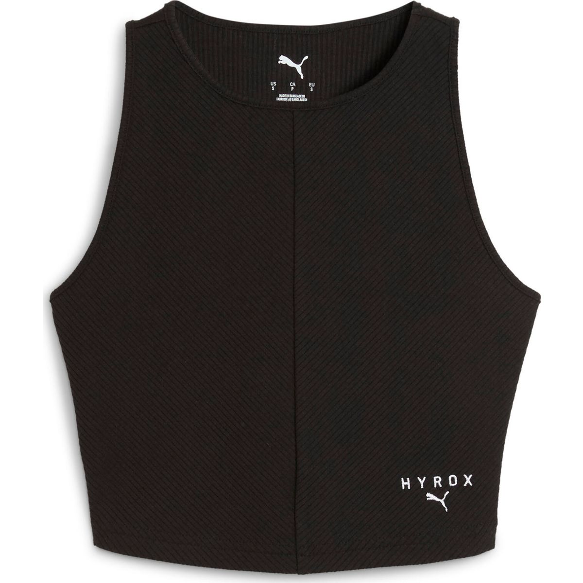 Puma W Puma x Hyrox RIB Crop Tank puma black (01) M 527640-01-M