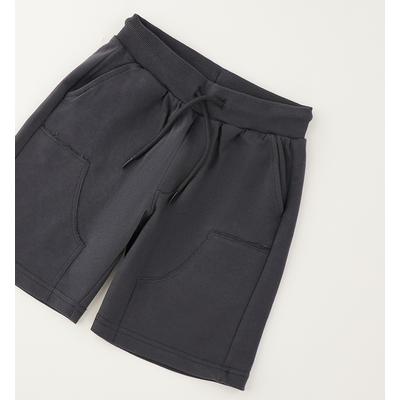 Shorts SARABANDA "BABY BOY SUMMER TROUSER", Mädchen, Gr. 110, EURO-Größen, schwarz (dunkelgrau), 100% Baumwolle, Hosen Shorts