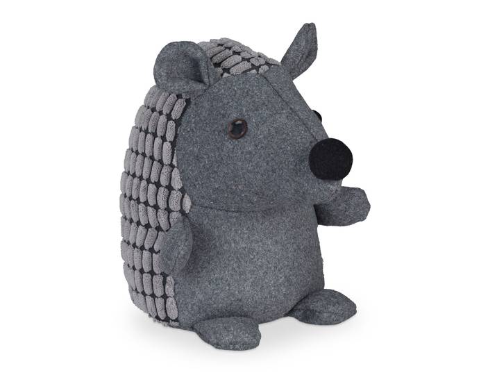 Türstopper Igel Stoff Dunkelgrau