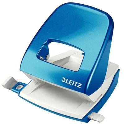 LEITZ Locher 2,5mm mit Anschlagschiene blau metallic Packung mit 30 Stück