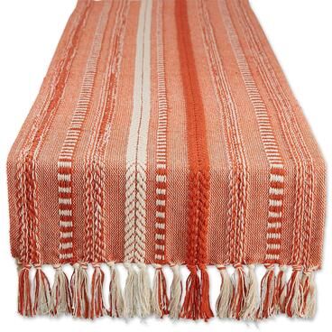 DII Black Braided Stripe Table Runner