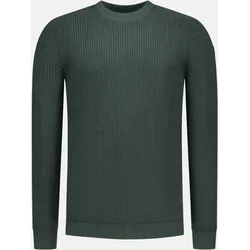 Grobstrick-Pullover Grün L