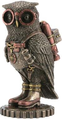 Veronese Design 6.3 in H Steampunk Owl with Goggles and Jetpack Figurine Poly Resin