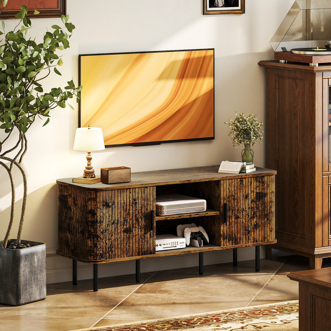 Borough Wharf HOMCOM TV Unit for Living Room, TV Stand Rustic Brown 55"