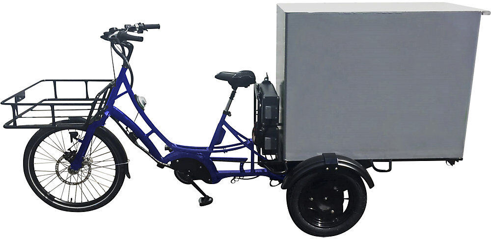 Lastenfahrrad VS3E eDrive Ludwigshafen, hydraulische Magura-Bremsen, blau kaiserkraft