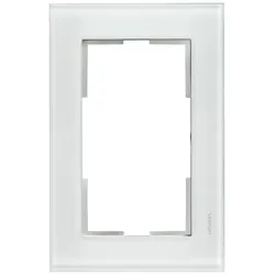 Siemens 5TG12061 DELTA miro Glas weiß Rahmen 2-fach für Doppelsteckdose