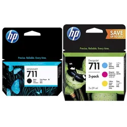 HP, Druckerpatrone, Original 711 Drucker Patronen 4er Set DesignJet T120 T125 T520 T525 T530
