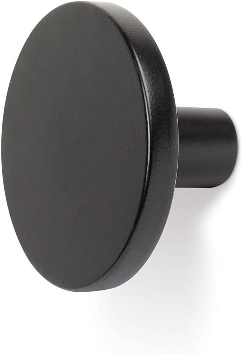 Meubelknop Rond Vintage Kastgreep Mat Zwart - Diameter: 26 mm