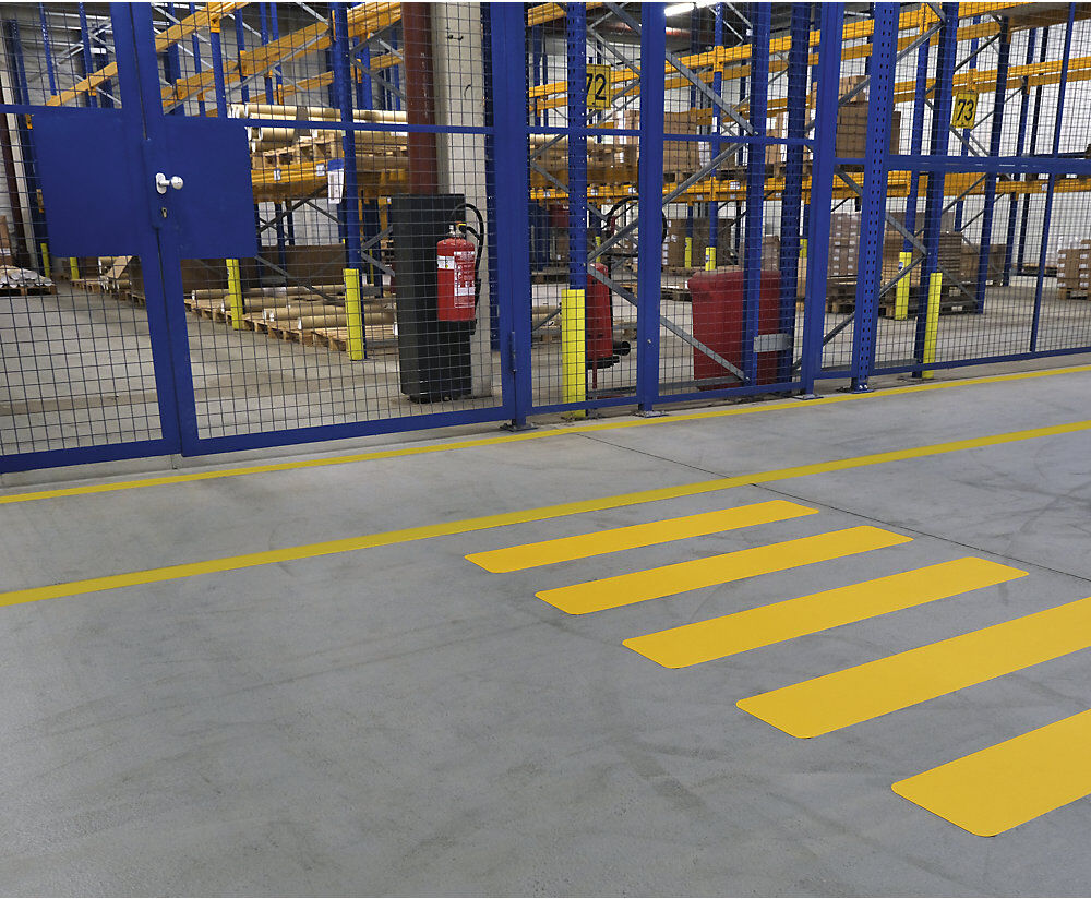 DURABLE Bodenmarkierung Zebrastreifen, LxB 1200 x 200 mm, VE 5 Stk, gelb